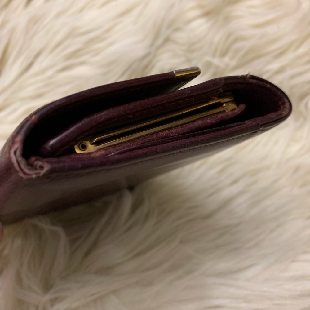 Vintage Cartier Trifold burgundy wallet - Picture 2 of 8